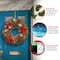 30" Pre-Lit Decorative Collection Cones, Red Berries & Poinsettias Tartan Plaid Wreath With Warm White LED Lights